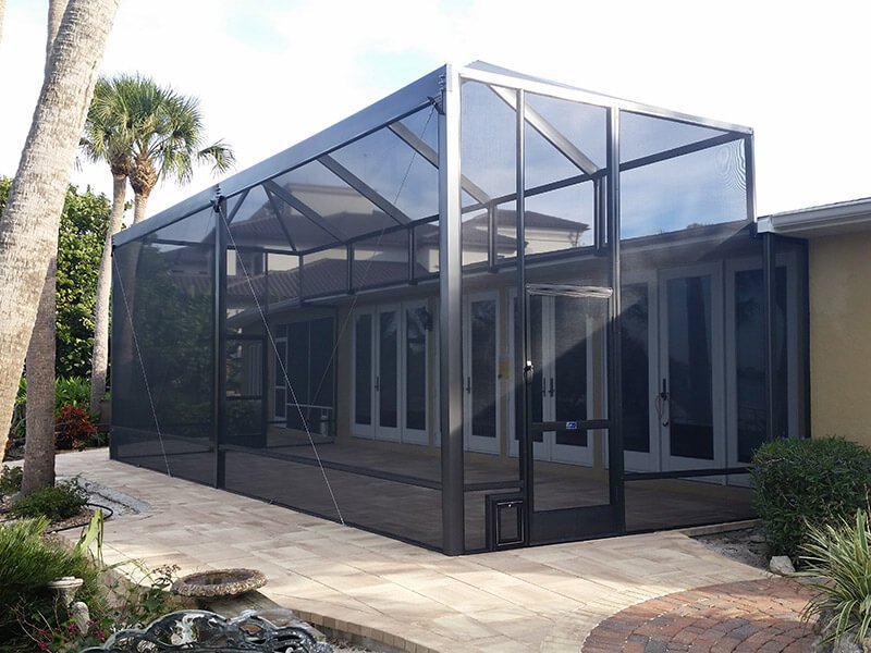 Lanai enclosure extension in Spring Hill, FL expanding covered residential lanai space